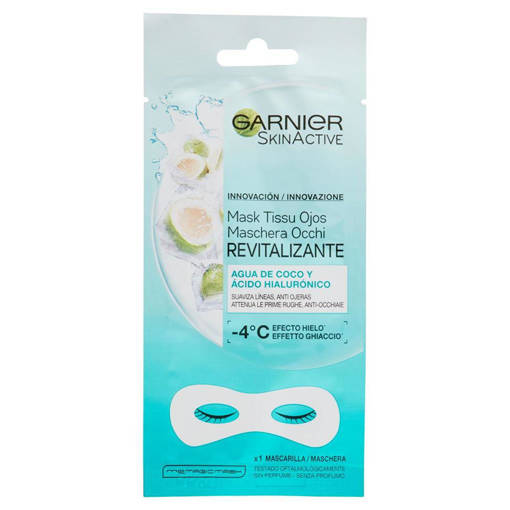 Garnier Maschera Occhi in Tessuto ACQUA DI COCCO E ACIDO IALURONICO 