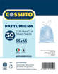 Cossuto Pattumiera Sacco 53X65, 40 litri, Azzurro, 30 sacchi, con Manici