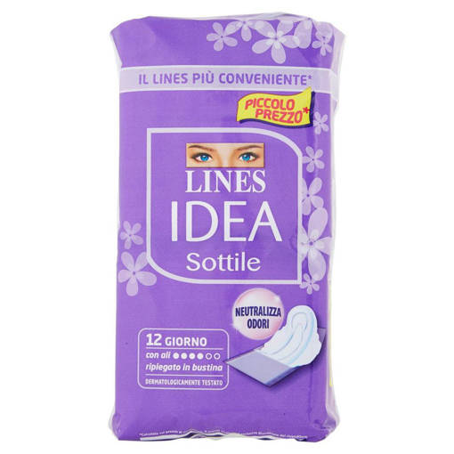 Lines Idea Sottile Giorno con Ali Ripiegato in bustina 12 pz