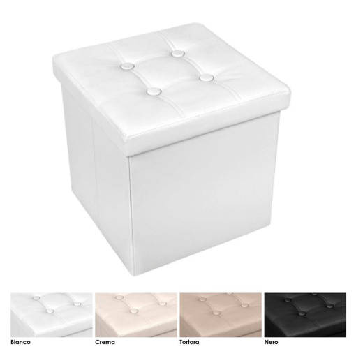 Pouf, PVC Ecopelle, Colori Assortiti