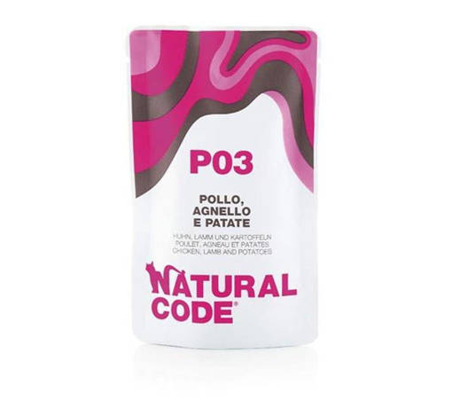 Natural Code P3 Pollo, Agnello E Patate, Busta 70G