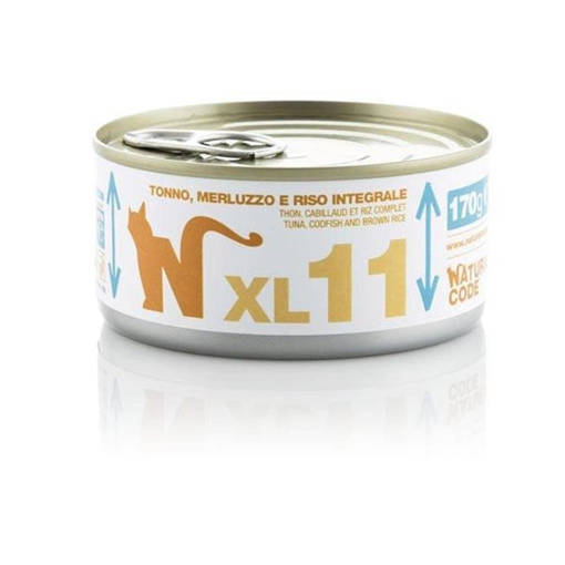 Natural Code Xl11 Tonno, Merluzzo E Riso Integrale, Lattina 170G
