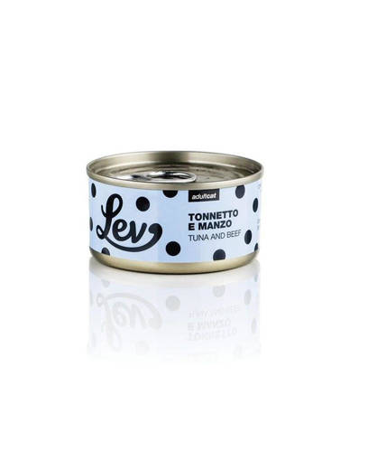 Lev Gatto Tonnetto E Manzo Lattina 70G