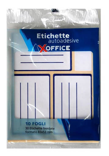 Xoffice Etichette Autoadesive Bordate 85x53 mm 30 Etichette