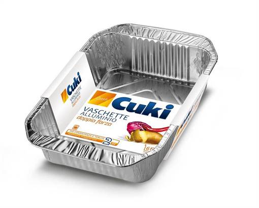 Cuki Vaschette Alluminio R181g, 6 Porzioni, con Manici, 2 pe