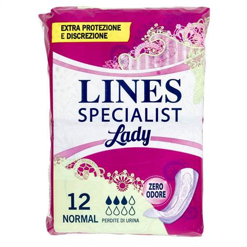 Lines Specialist Lady Normal Assorbenti Per Incontinenza 12 Pezzi Dispositivo Medico