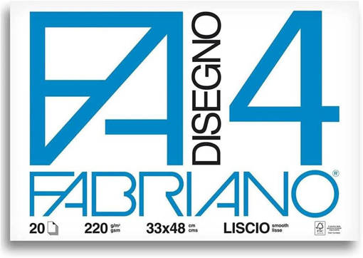 Fabriano - Album da Disegno F4 33 x 48 cm Liscio 20 Fogli 220 gr/m2
