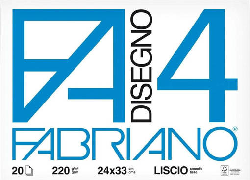 Fabriano - Album da Disegno F4 24 x 33 cm Liscio 20 Fogli 220 gr/m2