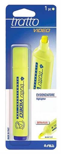 Fila - Tratto - Evidenziatore Video 1 pz giallo F042601