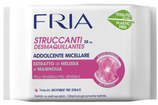 Fria 25 Salviette Struccanti pelli Sensibili Addolcente Micellare