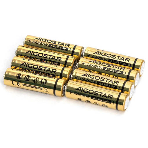 Aigostar Batteria zinco-carbone Stilo AA 1.5V  8 pz