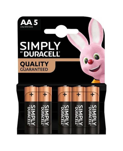 Duracell SIMPLY Stilo AA 5 Pezzi