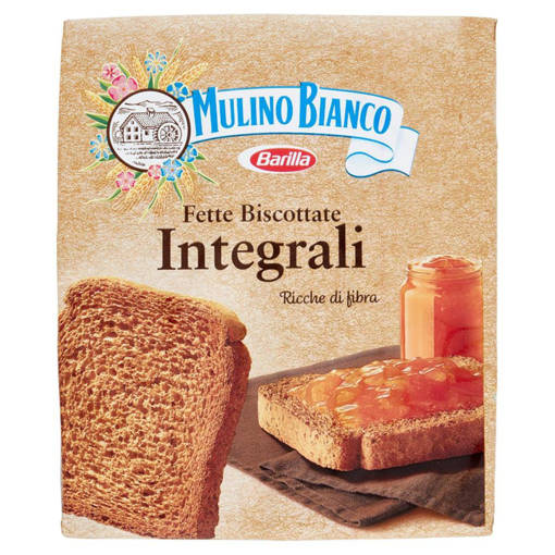 Mulino Bianco Fette Biscottate Integrali Ricche di Fibre 315 g