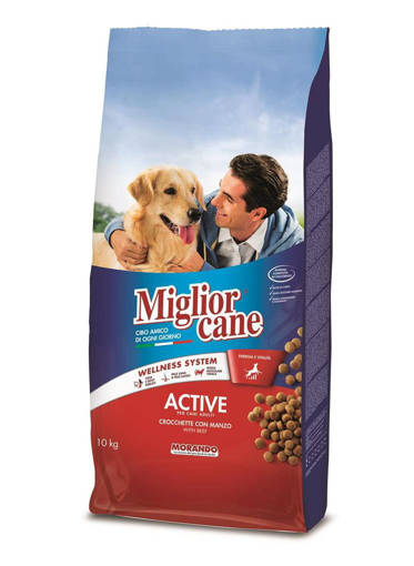 Migliorcane Classico Crocchette 10 kg, Active, con Manzo