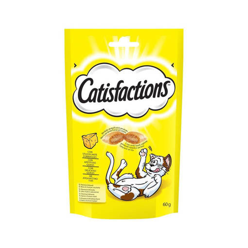 Catisfactions Snack per Gatti, 60 gr, con Formaggio