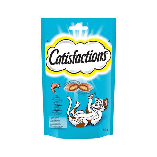 Catisfactions Snack per Gatti, 60 gr, con Salmone
