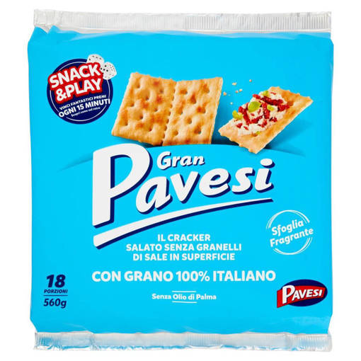 Gran Pavesi Crackers Non Salati GR.560 X 12 C1865 