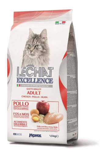 LeChat Excellence Gatti Adult 1,5 Kg Pollo, Riso, Uova, Mele