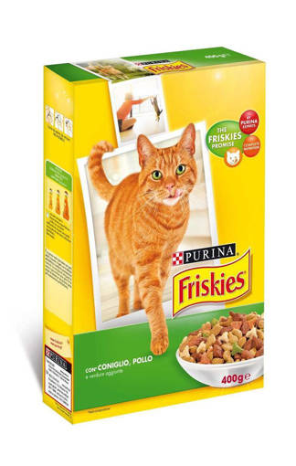 Purina Friskies Adult Crocchette Gatto Coniglio, Pollo e Ver