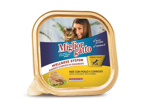 Migliorgatto Classico Pate' 100 gr, con Pollo e Coniglio