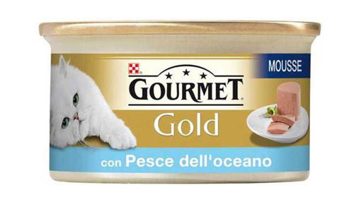 Purina Gourmet Gold Umido Gatto Mousse con Pesce, 85 gr