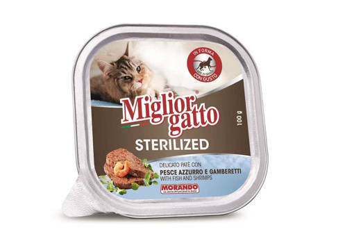 Migliorgatto Sterilized Pate' 100 gr, con Pesce Azzurro e Ga