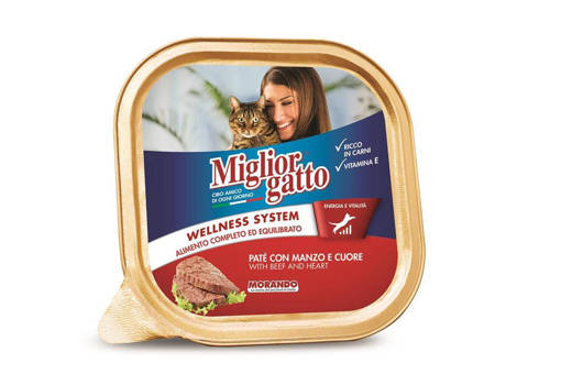 Migliorgatto Classico Pate' 100 gr, con Manzo e Cuore