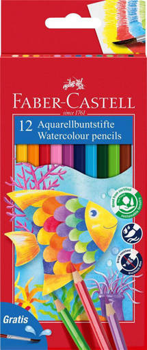 Faber Castell - Matite Colorate Acq.+pennello Ast. 12 114413