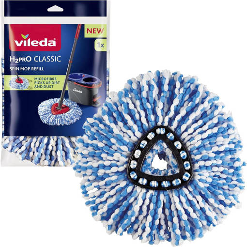 VILEDA H2Pro Classic Spin Mop Ricambio Per Sistema Pavimenti