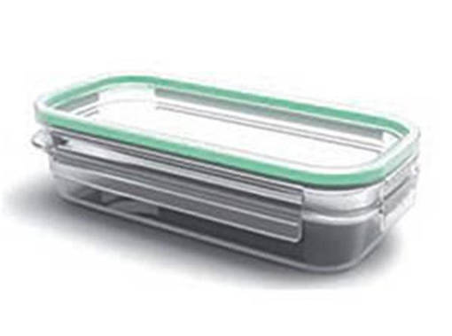 Tatay Contenitore Alimenti RETTANGOLARE  0,75L CLICK CLACK TRASPARENTE-VERDE (4 PUNTI DI CHIUSURA, GUARNIZIONE IN SILICONE)