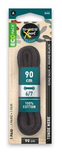Shoes'Xpert Stringhe Tonde Nere 90Cm/1P