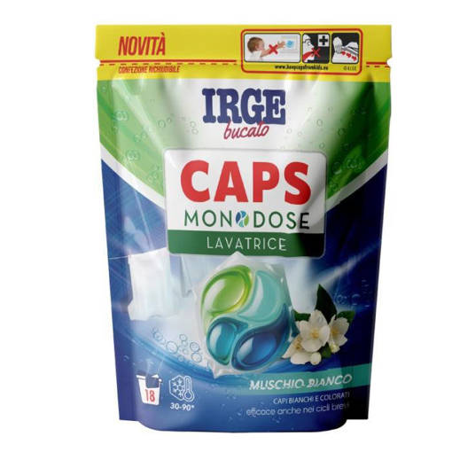 Irge Dosi Lavatrice Muschio Bianco 18 pz