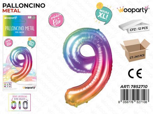 PALLONCINO METAL M.COLOR N.9 100CM /PZ DA 12**