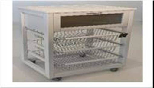Legno Line Carrello Legno P/Pane Col.Bianco