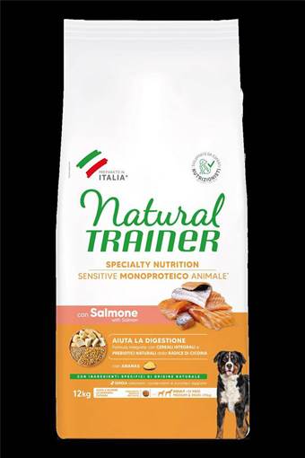 Natural Trainer No Gluten Salmone 12Kg
