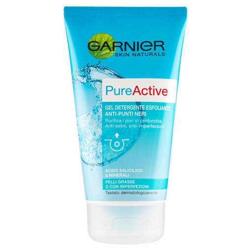 Garnier Pure Active Gel Detergente Esfoliante Anti-Punti Ner