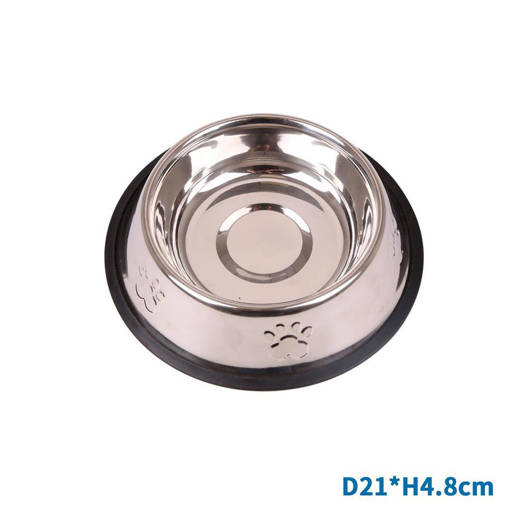 Nobleza Ciotola inox stampa zampetta D21*H4.8cm0.475L