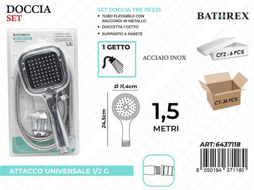 Bathrex Set Doccetta 1Getto Con Tubo 1.5M
