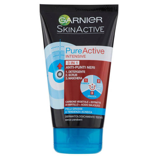 Garnier Pure Active Intensive 3in1 Anti Punti Neri 150 ml