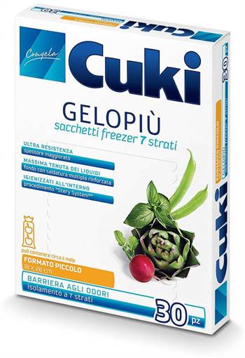 Cuki Gelopiu Sacchetti Freezer, Formato Piccolo, 18x28 cm, 3