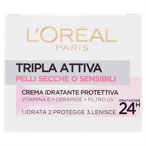 L'Oreal Tripla Attiva Crema Idratante Protettiva Pelli Secch