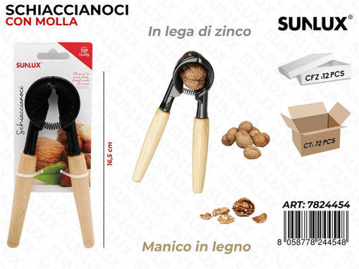 Schiaccianoci C/ Molla In Lega Di Zinco 16.5Cm /Pz Da 12**