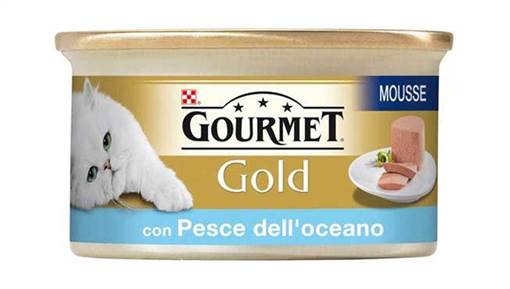 Purina Gourmet Gold Umido Gatto Mousse con Pesce, 85 gr