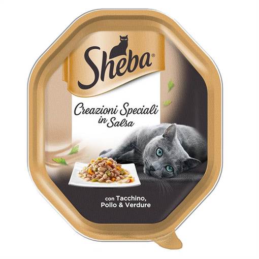 Sheba Creazioni Speciali in Salsa, 85 gr, Tacchino e Pollo