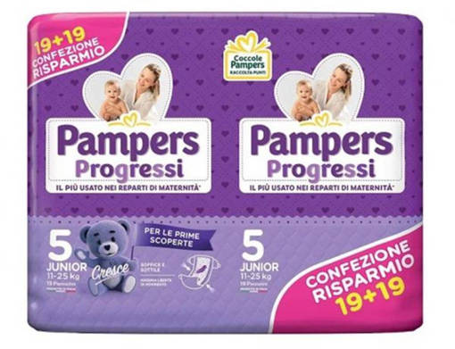 Pampers Progressi Junior Taglia 5 (11-25 Kg), 36 Pannolini