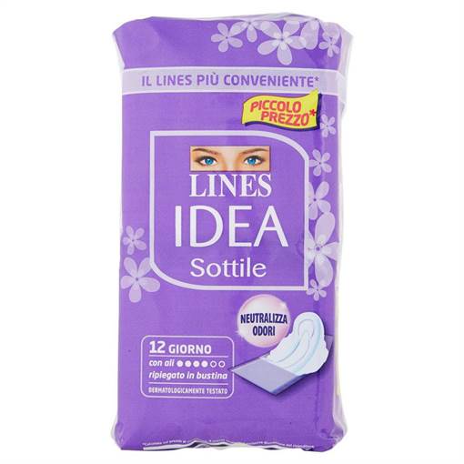Lines Idea Sottile Giorno con Ali Ripiegato in bustina 12 pz