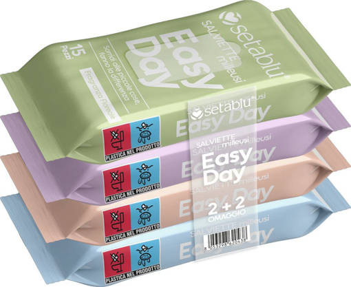 Setablu SALVIETTE MILLEUSI MULTIPACK 4CF DA 15PZ